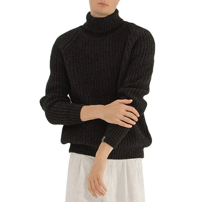 Custom Ribbed Turtleneck Knit Men Sweater - PG7281
