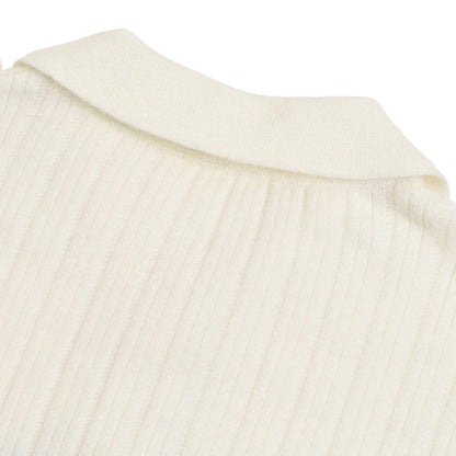 Custom Striped Collared Women Sweater - PG7297