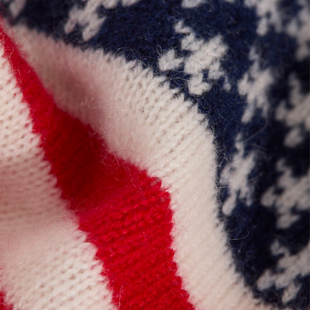 Custom Intarsia American Flag  Women Sweater - PG7293