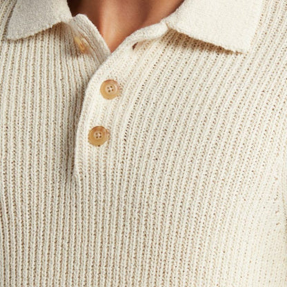 Custom 100% Cotton Polo Collar Knit Sweater – OEM/ODM Manufacturer