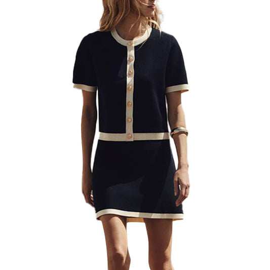 Custom Crew Neck Women Knit Short Sleeves - PG5306
