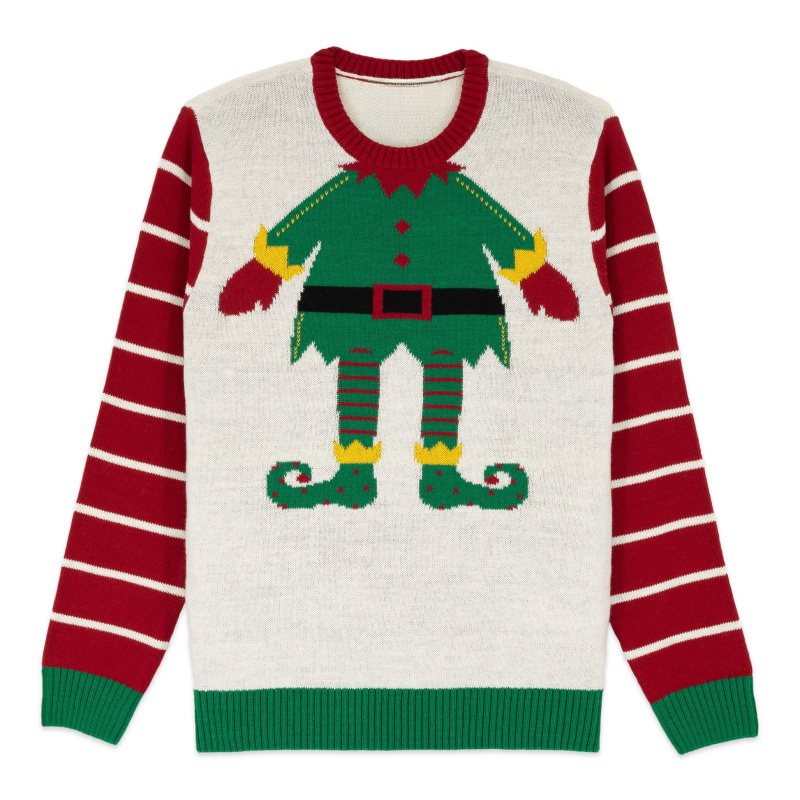 Custom Knit Elf Christmas Sweater for Business Branding