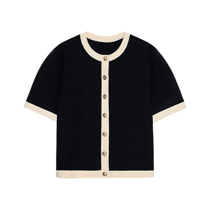 Custom Crew Neck Women Knit Short Sleeves - PG5306