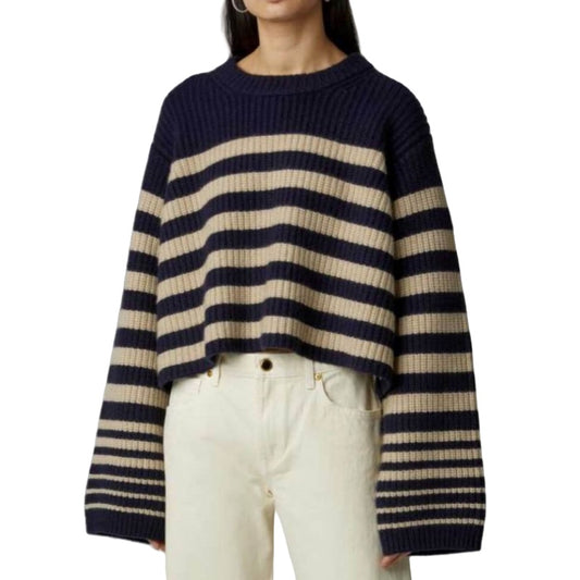 Women's Knit Sweater Stripe-Knitwear Manufacturer
