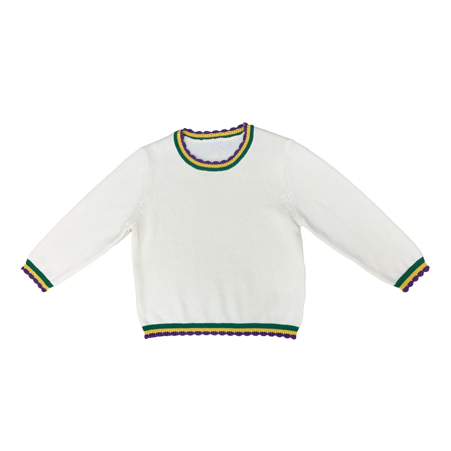 Custom Color Trim Crewneck Kid‘s Sweater - PG042905
