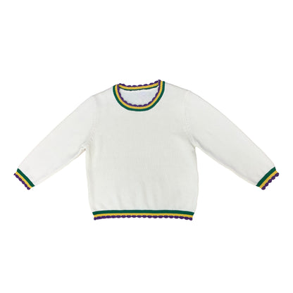 Custom Color Trim Crewneck Kid‘s Sweater - PG042905