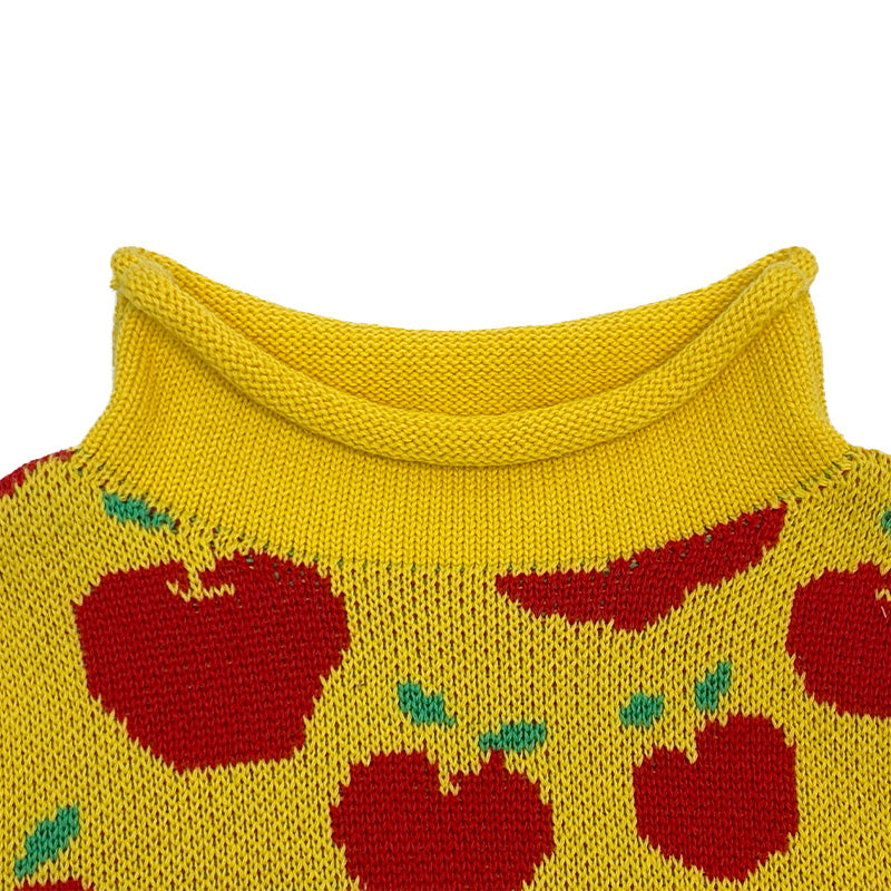 Custom Fruits Jacquard Rollneck Kid‘s Sweater - PG042912