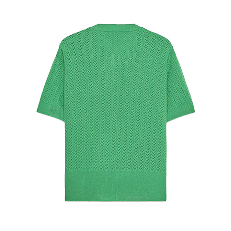 Custom Cotton Blend Women Knit Short Sleeves - PG53011