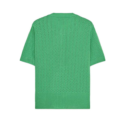Custom Cotton Blend Women Knit Short Sleeves - PG53011