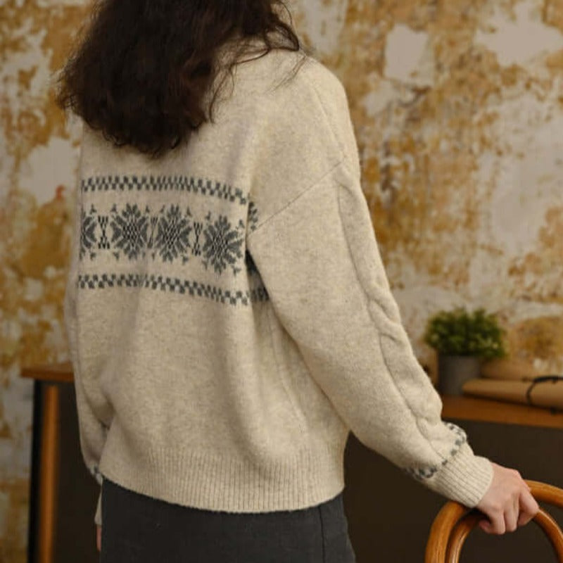 Custom Polo Button Women's Sweater-Knitwear Manufacturer
