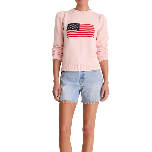 Custom American Flag Women Sweater - PG7131