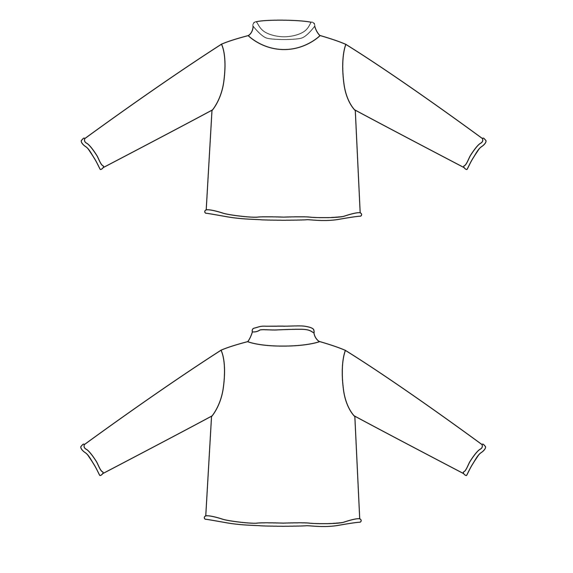 Blank rollneck sweater mock-up