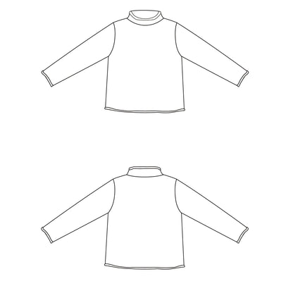 Blank rollneck sweater mock-up