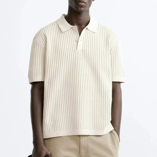 Custom Cotton Men Knit Short Sleeves - PG5854