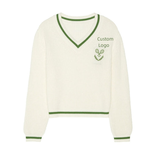 Custom Logo Cotton Tennis Women Sweater - PG05075