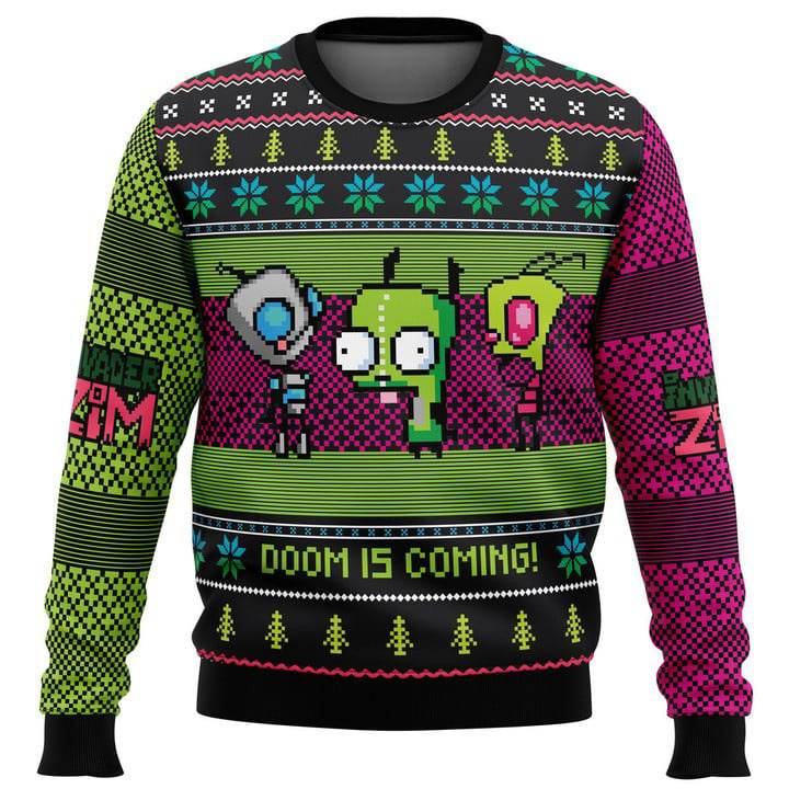 Custom Wholesale Pixel-Art Character Christmas Sweater for Corporate Branding