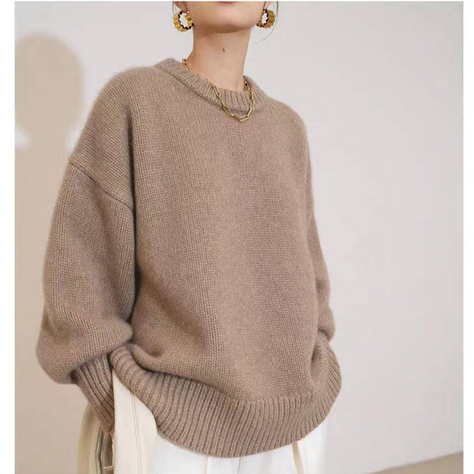 Oversize Cashmere Pullover Sweater-Knitwear Manufacturer