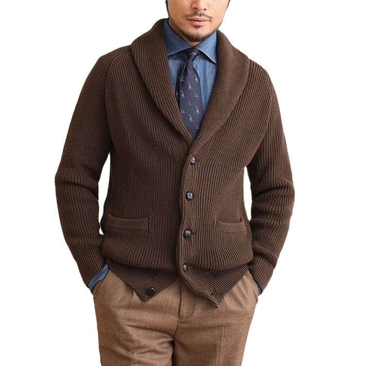 Oem/Odm Custom Cotton Button Casual Men’s Knit Cardigan | Sweater Manufacturer