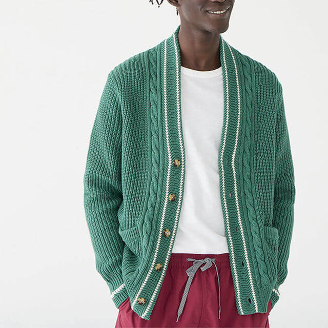 Oem/Odm Custom Cotton Button Men’s Knit Cardigan | Sweater Manufacturer