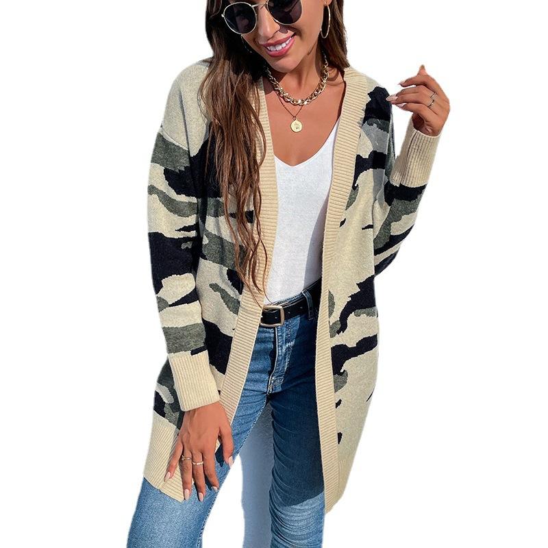 Urban Chic – Custom Camouflage Knit Cardigan for Women
