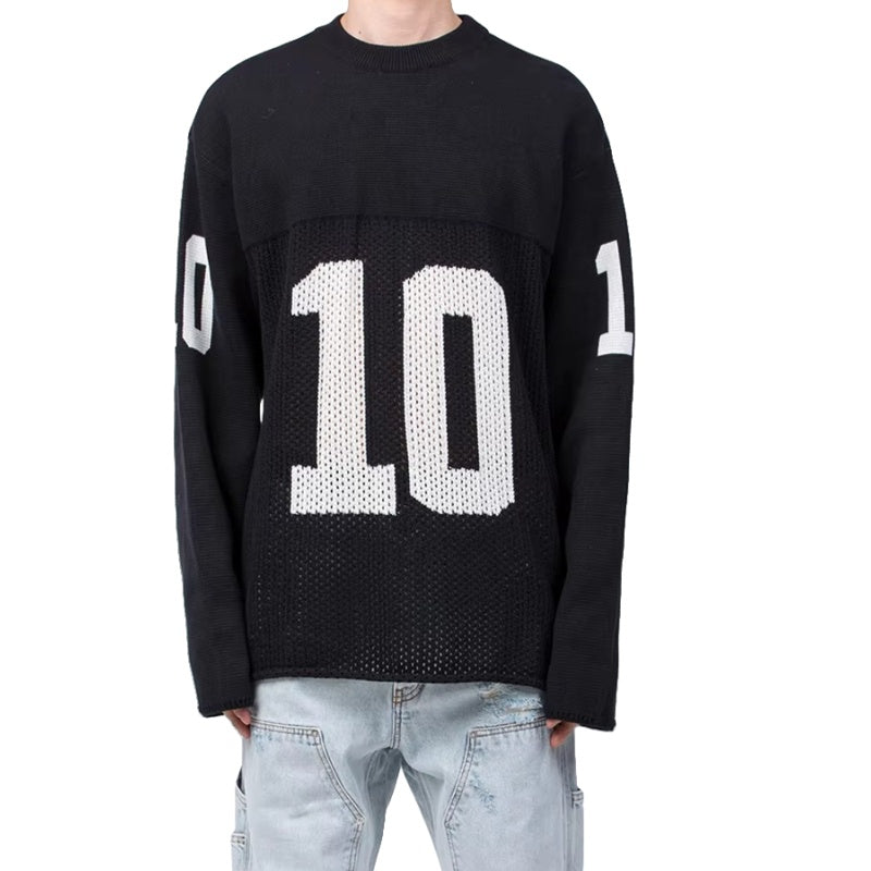 Wolesale Custom Man Knit Sweater Panel Knitwear Streetwear Jacquard