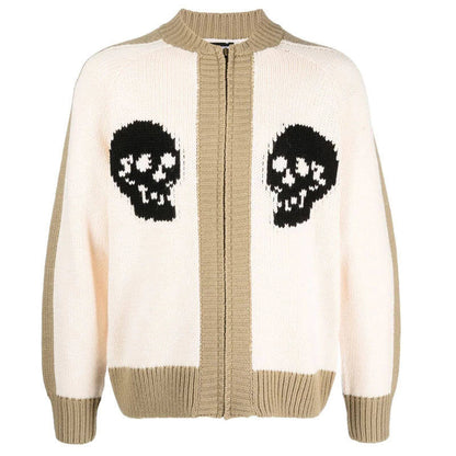OEM/ODM 100%cotton Zipper Jacquard Men’s Cardigan | Sweater Manufacturer
