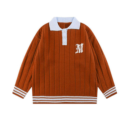 OEM/ODM Custom Embroider Logo Polo Button Men’s Sweater | Knit Sweater Manufacturer