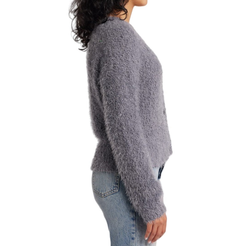 Custom Sassy Sweater | Boucle Knit Cardigan - OEM/ODM Polyester Sweater Manufacturer