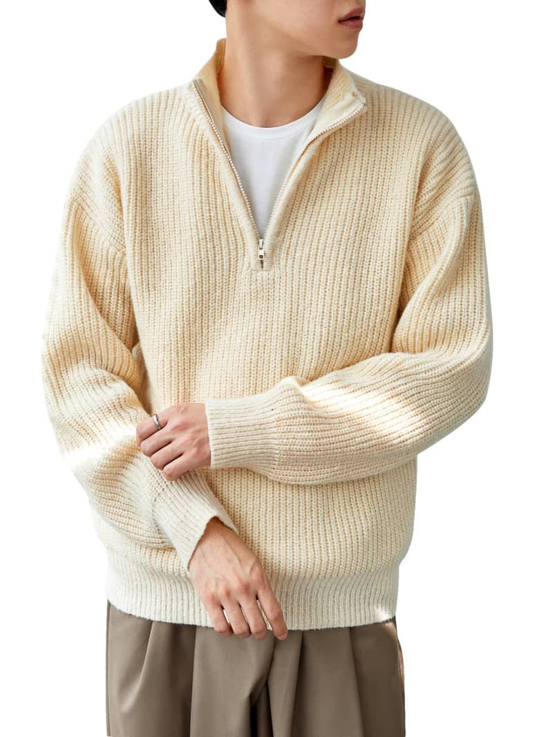 OEM/ODM Custom Cotton Zipper Knit Sweater - Sweater Manufacturer