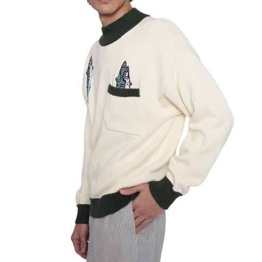 Custom Embroidery 100%Cotton Men Sweater - PG4014