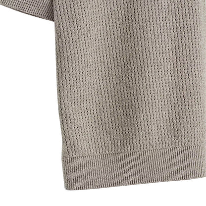 Custom Crochet Mesh Men Knit Short Sleeves - PG6511