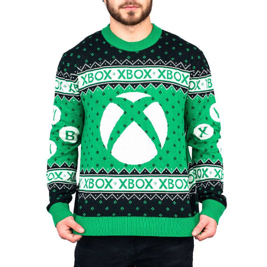 Custom Green Festive Gaming Sweater for Tech Brand Promotions