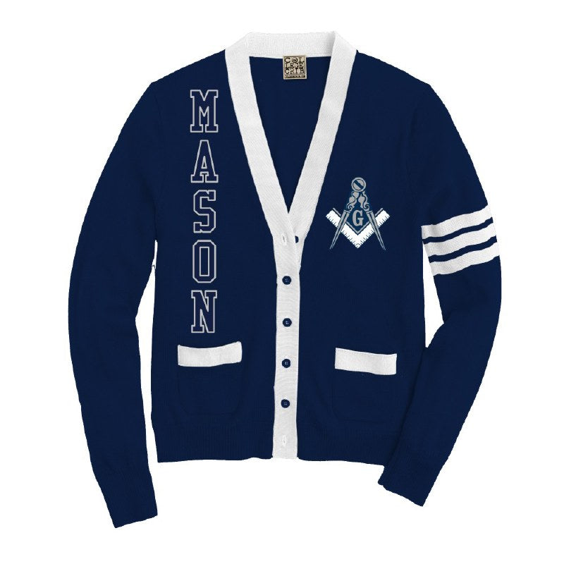 Custom Logo Letterman/Varsity Knitted Sweater MASON Embroidered Cardigan