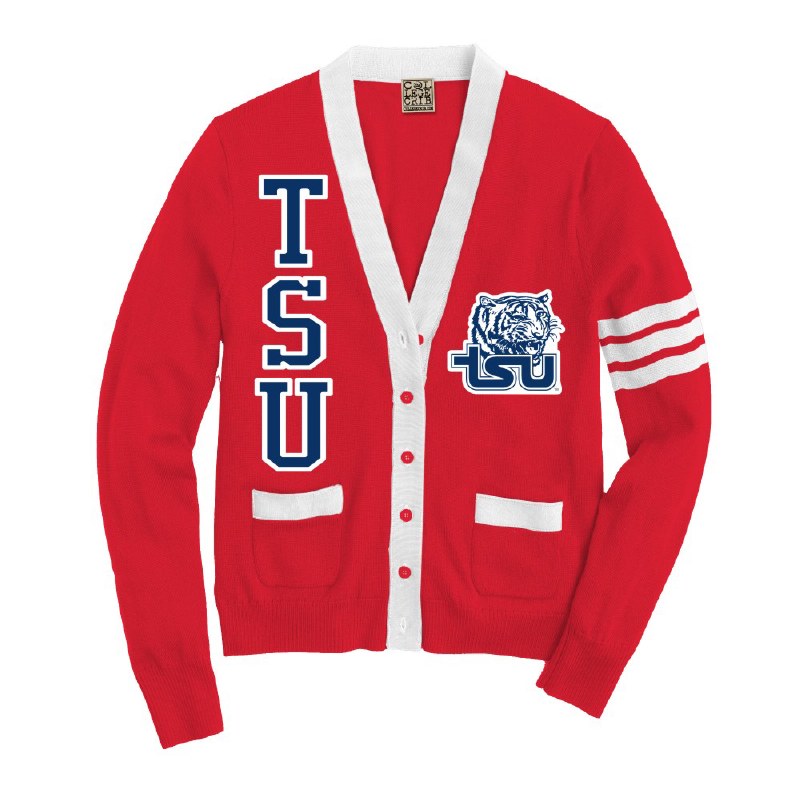 Custom Logo Letterman/Varsity Knitted Sweater Red TSU