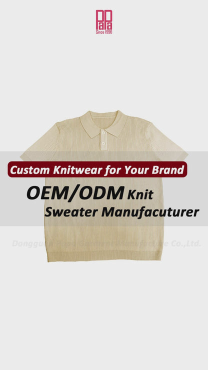 Custom Men Knit Polo Short Sleeves - PG042610