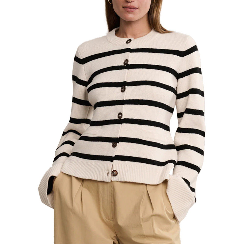 Custom Preppy Striped Women Cardigan - PG8022