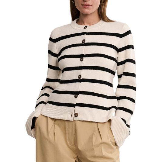 Custom Preppy Striped Women Cardigan - PG8022