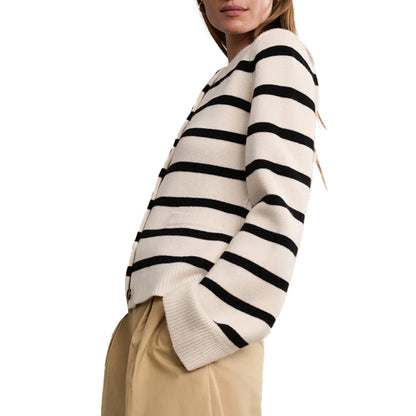 Custom Preppy Striped Women Cardigan - PG8022