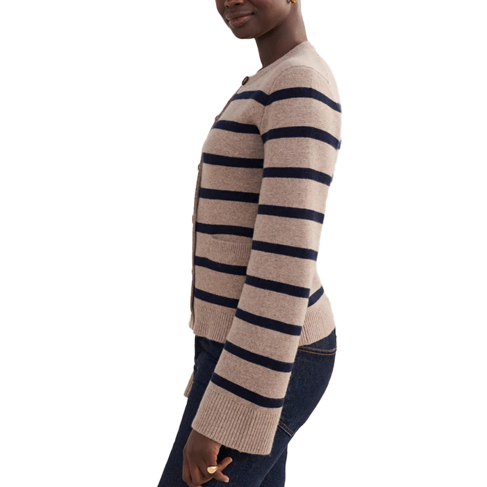Custom Preppy Striped Women Cardigan - PG8022