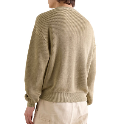 Wholesale Custom Man Knit Sweater Henley Neckline Button Long Sleeve Pullover Cotton Blend