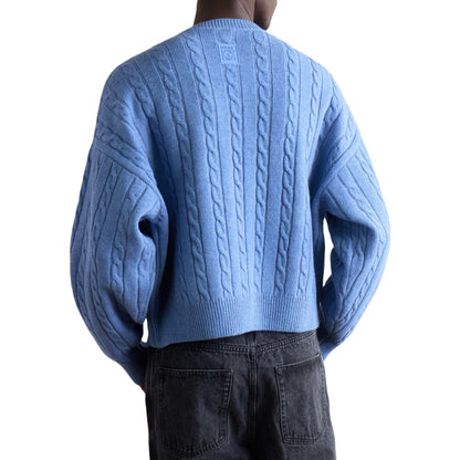 Wholesale Custom Man Knit Sweater Oversize Long Sleeve Pullover Wool Blend