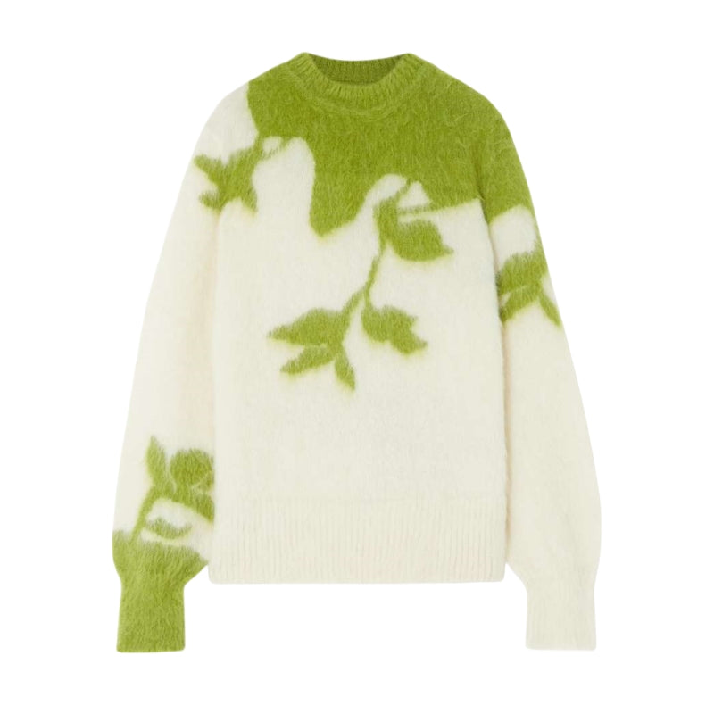 Leaves Logo Mohair Pullover Sweater | Premium Knitwear Manufacturer