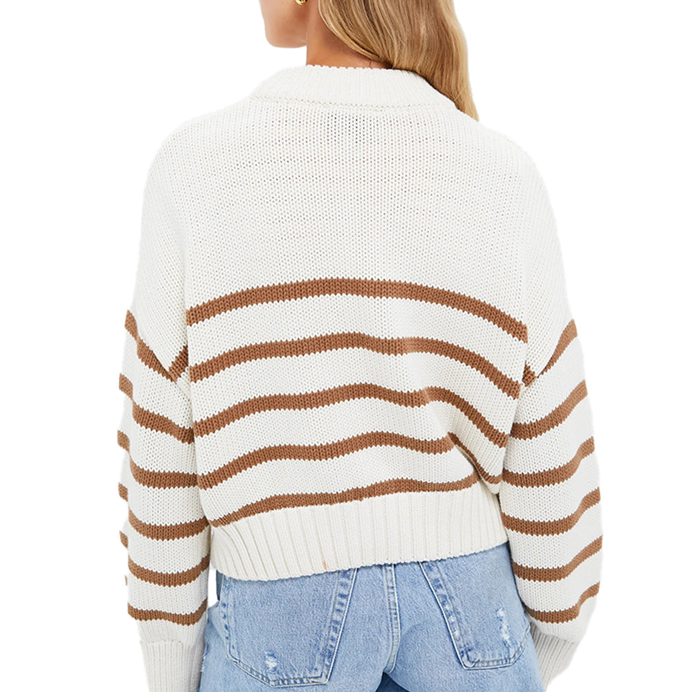 Custom Striped Women Sweater - PG7251